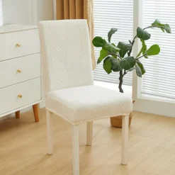 Dining Chair Cover for Home Polar Fleece Fabric Chair Cover Stretch Slipcovers Seat Chair Covers
