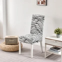 Dining chair Cover For Home Polar Fleece Fabric Chair Cover Stretch Slipcovers Seat Chair Covers