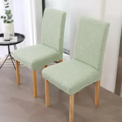 Dining Chair Cover for Kitchen Dining Place Polar Fleece Fabric Chair Cover Stretch Slipcovers Seat Chair Covers