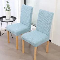 Dining Chair Cover for Kitchen Dining Place Polar Fleece Fabric Chair Cover Stretch Slipcovers Seat Chair Covers