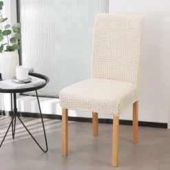 Dining Chair Cover for Kitchen Dining Place Polar Fleece Fabric Chair Cover Stretch Slipcovers Seat Chair Covers
