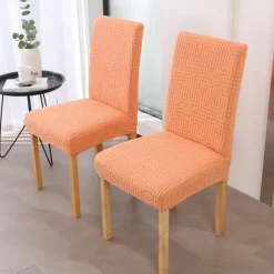 Dining Chair Cover for Kitchen Dining Place Polar Fleece Fabric Chair Cover Stretch Slipcovers Seat Chair Covers