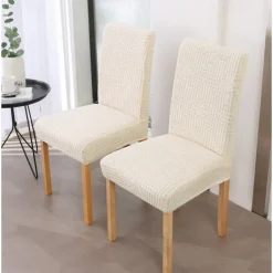 Dining Chair Cover for Kitchen Dining Place Polar Fleece Fabric Chair Cover Stretch Slipcovers Seat Chair Covers