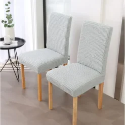 Dining Chair Cover for Kitchen Dining Place Polar Fleece Fabric Chair Cover Stretch Slipcovers Seat Chair Covers
