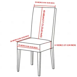 Dining Chair Cover Stool Chair Cover Geometric Printed Polyester Slipcovers