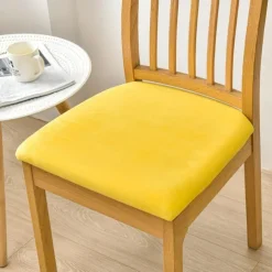 Dining Chair Cover Stretch Chair Seat Slipcover Elastic Chair Protector For Dinning Party Hotel Wedding Soft Removable Washable