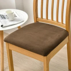 Dining Chair Cover Stretch Chair Seat Slipcover Elastic Chair Protector For Dinning Party Hotel Wedding Soft Removable Washable