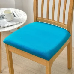 Dining Chair Cover Stretch Chair Seat Slipcover Elastic Chair Protector For Dinning Party Hotel Wedding Soft Removable Washable