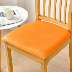 Dining Chair Cover Stretch Chair Seat Slipcover Elastic Chair Protector For Dinning Party Hotel Wedding Soft Removable Washable