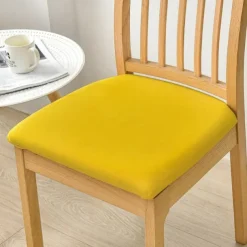 Dining Chair Cover Stretch Chair Seat Slipcover Elastic Chair Protector For Dinning Party Hotel Wedding Soft Removable Washable