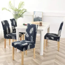 Dining Chair Cover Stretch Chair Seat Slipcover Elastic Chair Protector For Dining Party Hotel Wedding Soft Washable