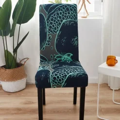 Dining Chair Cover Stretch Chair Seat Slipcover Elastic Chair Protector For Dining Party Hotel Wedding Soft Washable