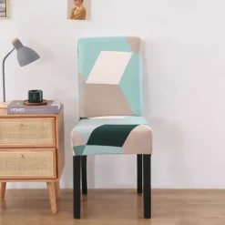 Dining Chair Cover Stretch Chair Seat Slipcover Elastic Chair Protector For Dining Party Hotel Wedding Soft Washable