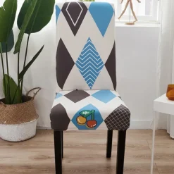 Dining Chair Cover Stretch Chair Seat Slipcover Elastic Chair Protector For Dining Party Hotel Wedding Soft Washable