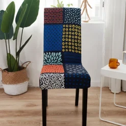 Dining Chair Cover Stretch Chair Seat Slipcover Elastic Chair Protector For Dining Party Hotel Wedding Soft Washable