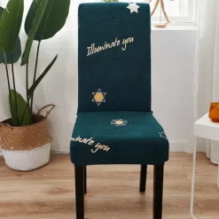 Dining Chair Cover Stretch Chair Seat Slipcover Elastic Chair Protector For Dining Party Hotel Wedding Soft Washable