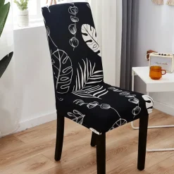 Dining Chair Cover Stretch Chair Seat Slipcover Elastic Chair Protector For Dining Party Hotel Wedding Soft Washable