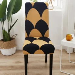 Dining Chair Cover Stretch Chair Seat Slipcover Elastic Chair Protector For Dining Party Hotel Wedding Soft Washable