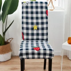 Dining Chair Cover Stretch Chair Seat Slipcover Elastic Chair Protector For Dining Party Hotel Wedding Soft Washable
