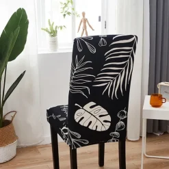Dining Chair Cover Stretch Chair Seat Slipcover Elastic Chair Protector For Dining Party Hotel Wedding Soft Washable