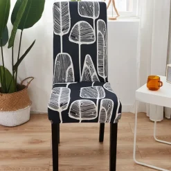 Dining Chair Cover Stretch Chair Seat Slipcover Elastic Chair Protector For Dining Party Hotel Wedding Soft Washable