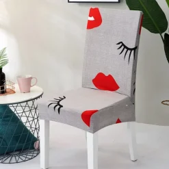 Dining Chair Cover Stretch Chair Seat Slipcover Soft Floral Flower Pattern Durable Washable Furniture Protector For Dining Room Party