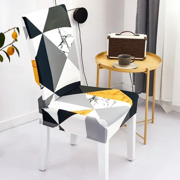 Dining Chair Cover Stretch Chair Seat Slipcover Soft Floral Flower Pattern Durable Washable Furniture Protector For Dining Room Party