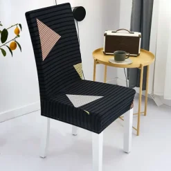 Dining Chair Cover Stretch Chair Seat Slipcover Soft Floral Flower Pattern Durable Washable Furniture Protector For Dining Room Party