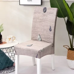 Dining Chair Cover Stretch Chair Seat Slipcover Soft Floral Flower Pattern Durable Washable Furniture Protector For Dining Room Party