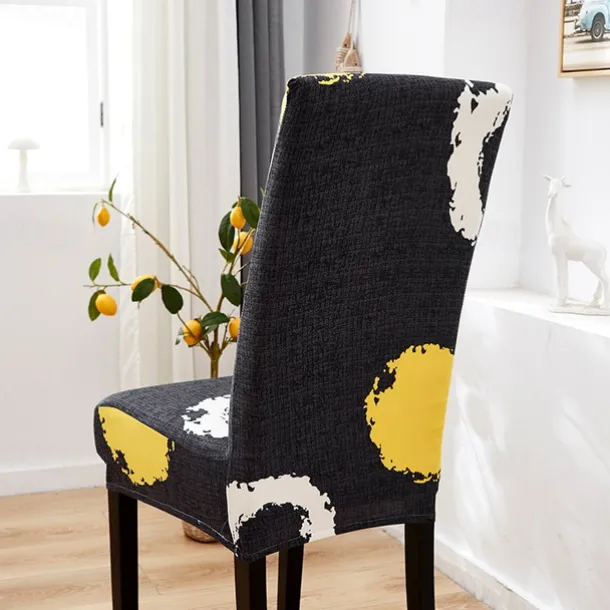 Dining Chair Cover Stretch Chair Seat Slipcover Soft Floral Flower Pattern Durable Washable Furniture Protector For Dining Room Party