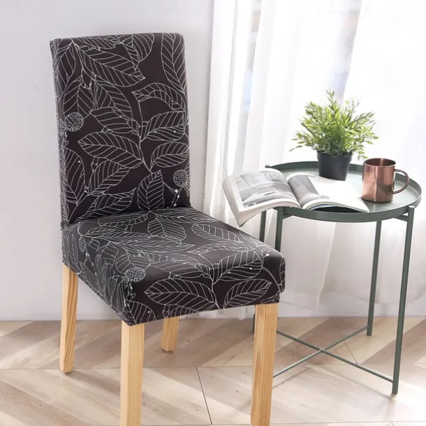 Dining Chair Cover Stretch Chair Seat Slipcover Soft Floral Flower Pattern Durable Washable Furniture Protector For Dining Room Party