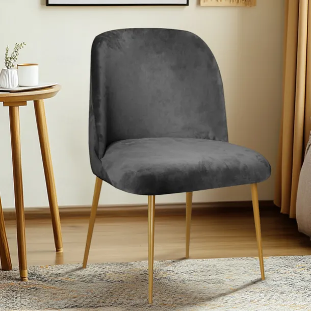 Dining Chair Cover Stretch Velvet Upholstered Side Dining Chair Cover Slipcover Burgundy Red Curved Back Mid Century Accent Dining Chair Covers for Kitchen Living Room