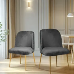 Dining Chair Cover Stretch Velvet Upholstered Side Dining Chair Cover Slipcover Burgundy Red Curved Back Mid Century Accent Dining Chair Covers for Kitchen Living Room