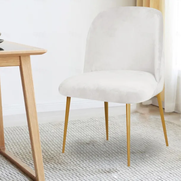 Dining Chair Cover Stretch Velvet Upholstered Side Dining Chair Cover Slipcover Burgundy Red Curved Back Mid Century Accent Dining Chair Covers for Kitchen Living Room