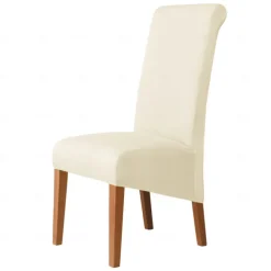 Dining Chair Covers, Burgundy Stretch Chair Cover, Spandex High Back Chair Protector Covers Seat Slipcover with Elastic Band for Dining Room,Wedding