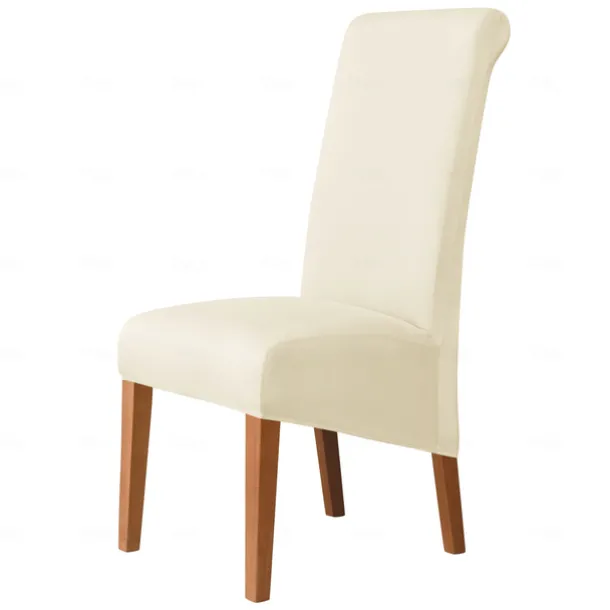 Dining Chair Covers, Burgundy Stretch Chair Cover, Spandex High Back Chair Protector Covers Seat Slipcover with Elastic Band for Dining Room,Wedding