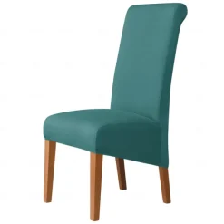 Dining Chair Covers, Burgundy Stretch Chair Cover, Spandex High Back Chair Protector Covers Seat Slipcover with Elastic Band for Dining Room,Wedding