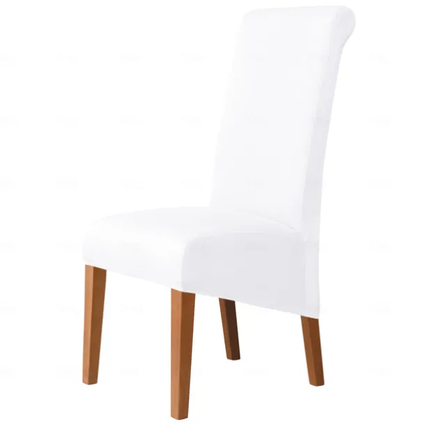 Dining Chair Covers, Burgundy Stretch Chair Cover, Spandex High Back Chair Protector Covers Seat Slipcover with Elastic Band for Dining Room,Wedding