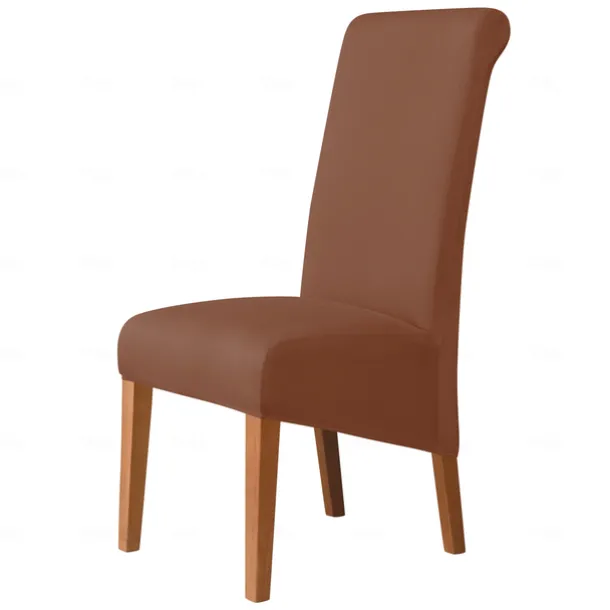 Dining Chair Covers, Burgundy Stretch Chair Cover, Spandex High Back Chair Protector Covers Seat Slipcover with Elastic Band for Dining Room,Wedding