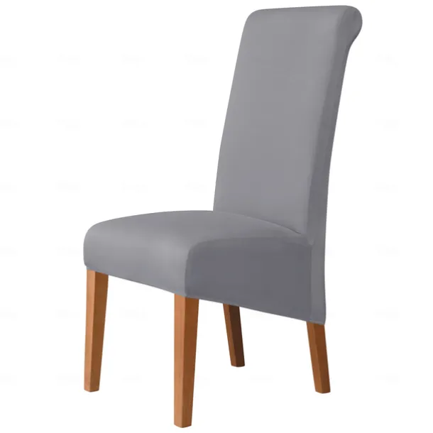 Dining Chair Covers, Burgundy Stretch Chair Cover, Spandex High Back Chair Protector Covers Seat Slipcover with Elastic Band for Dining Room,Wedding