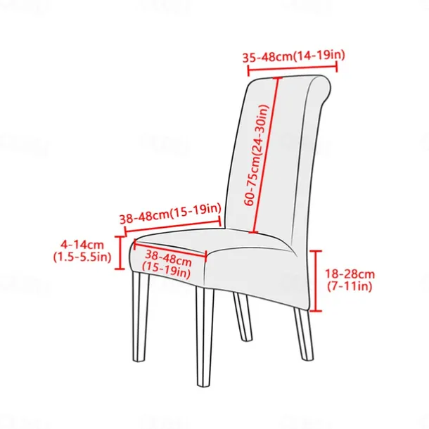 Dining Chair Covers, Burgundy Stretch Chair Cover, Spandex High Back Chair Protector Covers Seat Slipcover with Elastic Band for Dining Room,Wedding