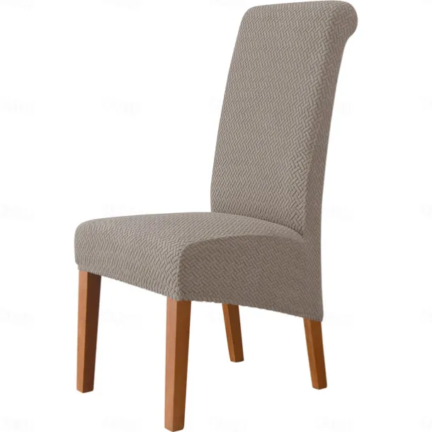 Dining Chair Covers, Stretch Chair Cover Black Green Spandex Jacquard Burgundy Red High back Chair Protector Covers Seat Slipcover with Elastic Band for Dining Room,Wedding, Ceremony, Banquet