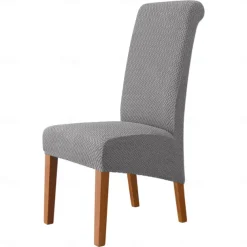 Dining Chair Covers, Stretch Chair Cover Black Green Spandex Jacquard Burgundy Red High back Chair Protector Covers Seat Slipcover with Elastic Band for Dining Room,Wedding, Ceremony, Banquet