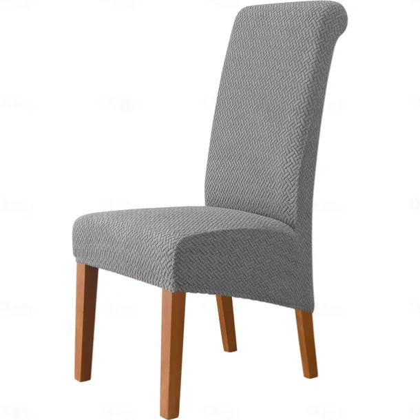 Dining Chair Covers, Stretch Chair Cover Black Green Spandex Jacquard Burgundy Red High back Chair Protector Covers Seat Slipcover with Elastic Band for Dining Room,Wedding, Ceremony, Banquet