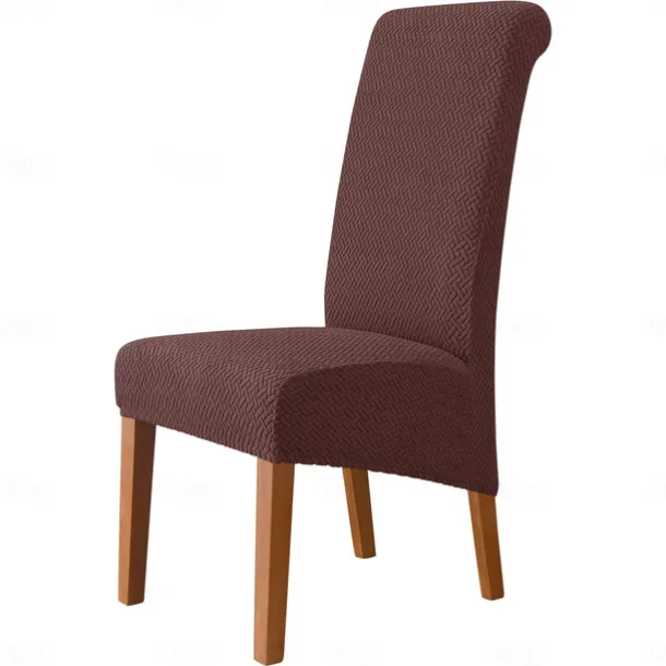 Dining Chair Covers, Stretch Chair Cover Black Green Spandex Jacquard Burgundy Red High back Chair Protector Covers Seat Slipcover with Elastic Band for Dining Room,Wedding, Ceremony, Banquet