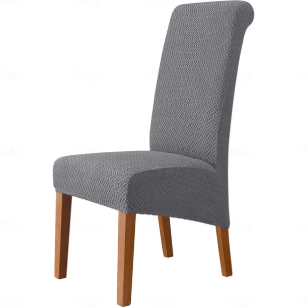 Dining Chair Covers, Stretch Chair Cover Black Green Spandex Jacquard Burgundy Red High back Chair Protector Covers Seat Slipcover with Elastic Band for Dining Room,Wedding, Ceremony, Banquet