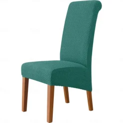 Dining Chair Covers, Stretch Chair Cover Black Green Spandex Jacquard Burgundy Red High back Chair Protector Covers Seat Slipcover with Elastic Band for Dining Room,Wedding, Ceremony, Banquet