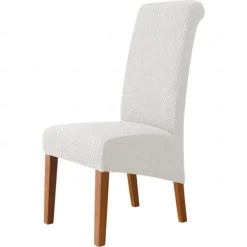 Dining Chair Covers, Stretch Chair Cover Black Green Spandex Jacquard Burgundy Red High back Chair Protector Covers Seat Slipcover with Elastic Band for Dining Room,Wedding, Ceremony, Banquet