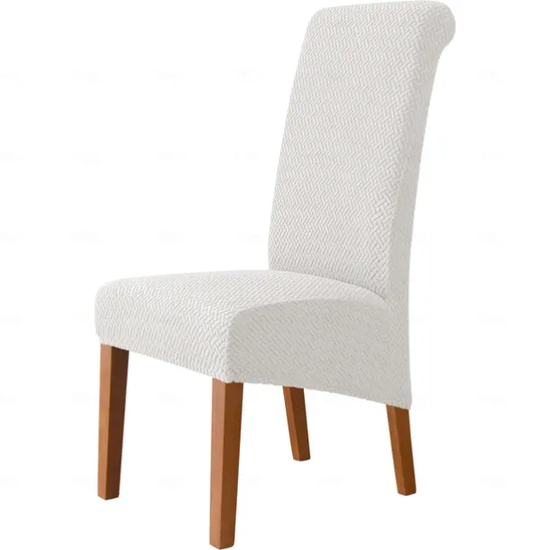 Dining Chair Covers, Stretch Chair Cover Black Green Spandex Jacquard Burgundy Red High back Chair Protector Covers Seat Slipcover with Elastic Band for Dining Room,Wedding, Ceremony, Banquet