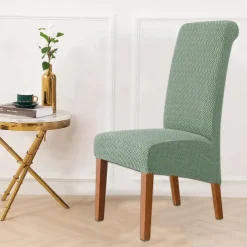 Dining Chair Covers, Stretch Chair Cover Black Green Spandex Jacquard Burgundy Red High back Chair Protector Covers Seat Slipcover with Elastic Band for Dining Room,Wedding, Ceremony, Banquet
